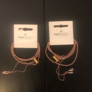 Half United pink quartz beaded wrap bracelet. One size adjustable to fit wrist.